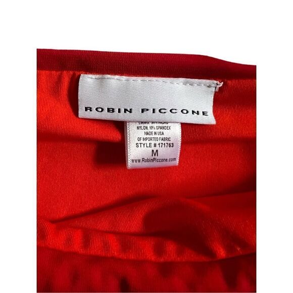 Robin Piccone Women's Ava Braided Loop Tie Side Bikini Bottom Coral swimsuit siz - Picture 3 of 6